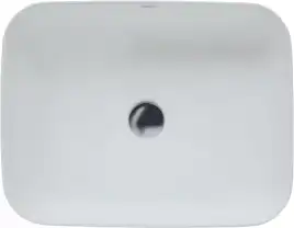 Раковина накладная Aquanet SOUL-1 50х40х13,5 прямоугольная, Белая глянцевая