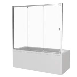 Шторка для ванны Good Door SCREEN WTW-150-G-CH 150 см, ПД00115, профиль Хром, стекло Рифленное