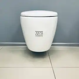 Унитаз подвесной AVS Эллипс 801-0043-P-R-GW безободковый, белый