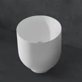 Раковина накладная ABBER STEIN 40х40х45 AS2618, круглая, белая матовая