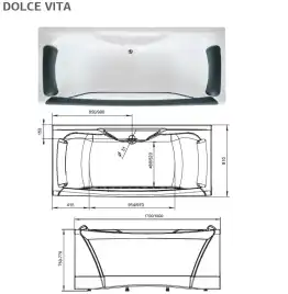 Акриловая ванна Aima Design DOLCE VITA 180х80