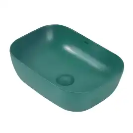 Раковина накладная ABBER RECHTECK 46х32,5х13,5 AC2200MBG, прямоугольная, темно-зеленая матовая