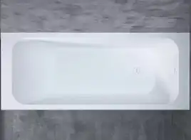 Ванна Salini ORLANDA  KIT 180х80 102112M из материала S-Sense, Белая матовая