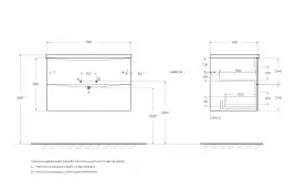 Тумба под раковину BelBagno MARINO-CER-N-800-2C-SO-WO-P подвесная Rovere Bianco