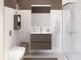 Тумба под раковину BelBagno UNO-MINI-900-2C-SO-СO подвесная, Бежевый матовый