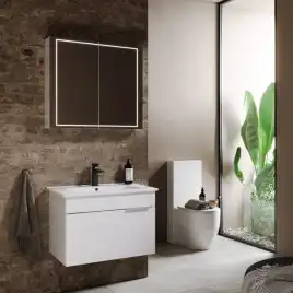 Зеркальный шкаф Aqwella Simplex 80 см, SLX0408 с подсветкой