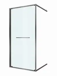 Душевая дверь CEZARES LUX-B-FS-1-100-C-GM прозрачное стекло, профиль Оружейная сталь