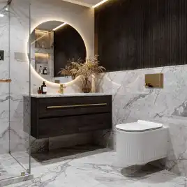 Подвесной унитаз Azario LUSTER AZ-2285 безободковый, с системой смыва Tornado, с быстросъемным сиденьем микролифт