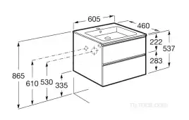 Тумбы под раковину Roca The Gap 60 A857397806 подвесная, цвет, Белый глянец