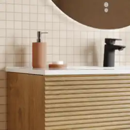 Тумба с раковиной IDDIS Bild 100, подвесная, Дуб светлый, BIL10V0i95K