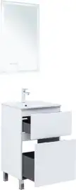Тумба под раковину Aquanet Алвита New 50 напольная, белый матовый, 344131
