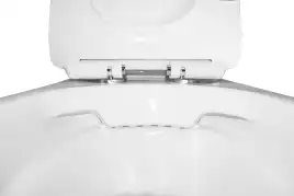 Унитаз напольный Azario FRENTO AZ-2311 безободковый, с бачком и сидением микролифт, Белый глянцевый