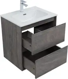 Тумба под раковину Aquanet Милан 60 дуб рошелье, подвесная, 336372