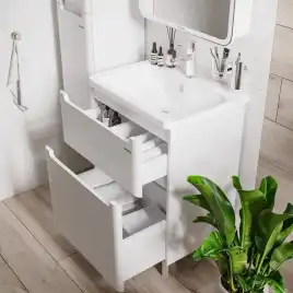 Тумба под раковину Grossman Адель 60 напольная, белая глянцевая (106007)