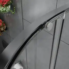 Душевой уголок Azario 100х100 AZ-S43-100-MB-CL, профиль черный матовый, стекло Прозрачное