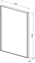 Зеркало Allen Brau Infinity 60х100 1.21019.WT с подстветкой, сенсорный выключатель, Белый