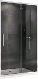 Душевая дверь Abber Schwarzer Diamant 150 см, AG30150H, профиль Хром, стекло Прозрачное