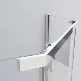 Душевой уголок Vincea Stresa 100х100 VSP-1S100CLG, дверь распашная, профиль брашированное золото, стекло прозрачное