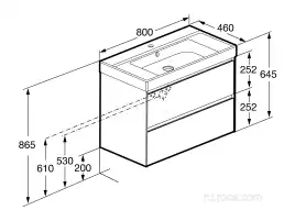Тумбы под раковину Roca Ona 80 A857630513 подвесная, цвет, Зеленый матовый