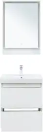 Тумба под раковину Aquanet Милан 60 белый глянец, подвесная, 336367