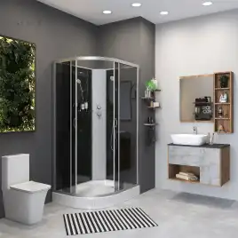 Душевая кабина Niagara Classic 120х80х200 NG-3512-14RBK низкий поддон, без гидромассажа, 35121433RBK