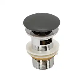 Рукомойник AVS Грэйс 37x25 L, темно-серый матовый с донным клапаном