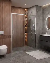 Душевая дверь CEZARES MOLVENO-BF-1-140-C-Cr-IV стекло Прозрачное, профиль Хром