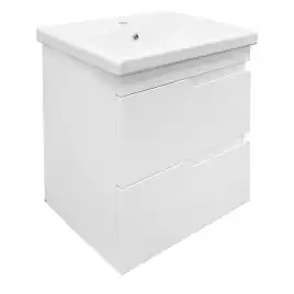 Тумба с раковиной Azario KANTRI 60/2 CS00097248,подвесная с раковиной Фостер 60, белая