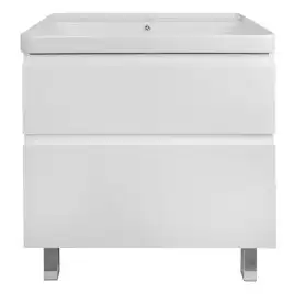 Тумба с раковиной Azario Мила 70 CS00085831, напольная, Белая глянцевая