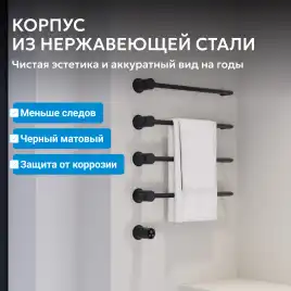 Полотенцесушитель электрический 52х64,5 ABBER Charme AH4004MB черный матовый