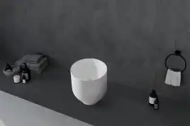 Раковина накладная ABBER STEIN 40х40х45 AS2618, круглая, белая матовая