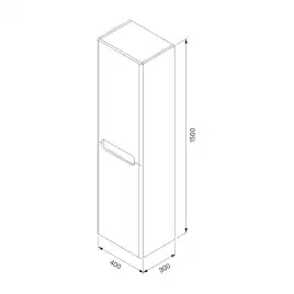 Шкаф пенал IDDIS Edifice 40 EDI40W0i97 подвесной, Белый