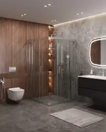 Душевой уголок CEZARES MOLVENO-A-22-100+20-C-Cr-IV стекло Прозрачное, профиль Хром