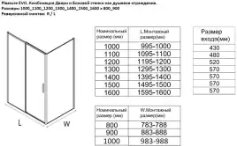 Душевая дверь Aquanet Pleasure Evo 100 AE65-N100-GBT профиль золото-никель браш, прозрачное стекло