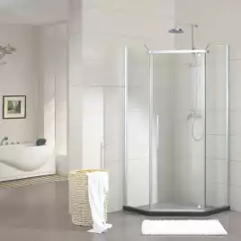 Душевой уголок Sole Quadro 90х90 профиль Хром стекло прозрачное
