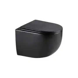 Унитаз подвесной AVS Спутник 801-0038-P-T2-MB безободковый, со смывом Торнадо, черный матовый