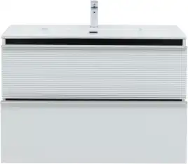 Тумба под раковину Aquanet Вита 100 белый матовый, подвесная, 330474