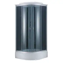 Душевая кабина Loranto 100х100 CS-881EA26TM/B-100, средний поддон, цвет профиля матовый хром