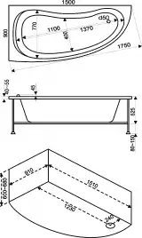 Фронтальная панель BAS Алегра 150x90 универсальная