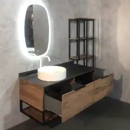 Тумба с умывальником Comforty Порто 120-1 Дуб темно-коричневый, 00-00000828