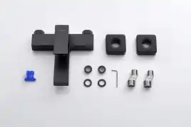 Смеситель для ванны Aquatek Либра AQ1640MB, однорычажный, с коротким изливом, Черный матовый