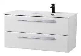 Тумба под раковину Cezares ECO-CER-N 100 см, ECO-CER-N-1000-2C-SO-BL-L (без ручек), Bianco Lucido