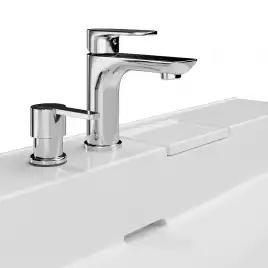 Раковина Kerama Marazzi LOGICA мебельная с двумя отверстиями 60, белая глянцевая, LO.wb.60.2