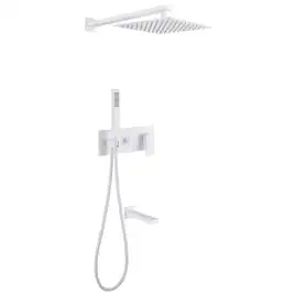 Душевая система ABBER Daheim AF8217W скрытого монтажа с изливом, белая матовая