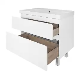 Тумба с раковиной Azario Мила 80 CS00091366, напольная, Белая матовая