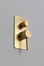 Смеситель для ванны Allen Brau Priority 5.31A11-GB (с внутренней частью, 3 выхода) золото