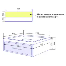 Тумба с раковиной Azario Belloni 80 CS00098072, подвесная, белая матовая
