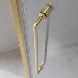 Душевой уголок CEZARES RELAX-304-P-1-100-C-BORO стекло Прозрачное, профиль Брашированное золото