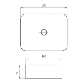 Раковина AVS Адель 50x39 белая