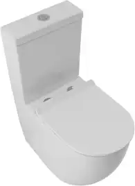 Чаша напольного унитаза Aquanet ZV-2-C1 с сиденьем микролифт, белый